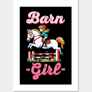 Barn Girl I Equestrian Pony Horse Fan Posters and Art